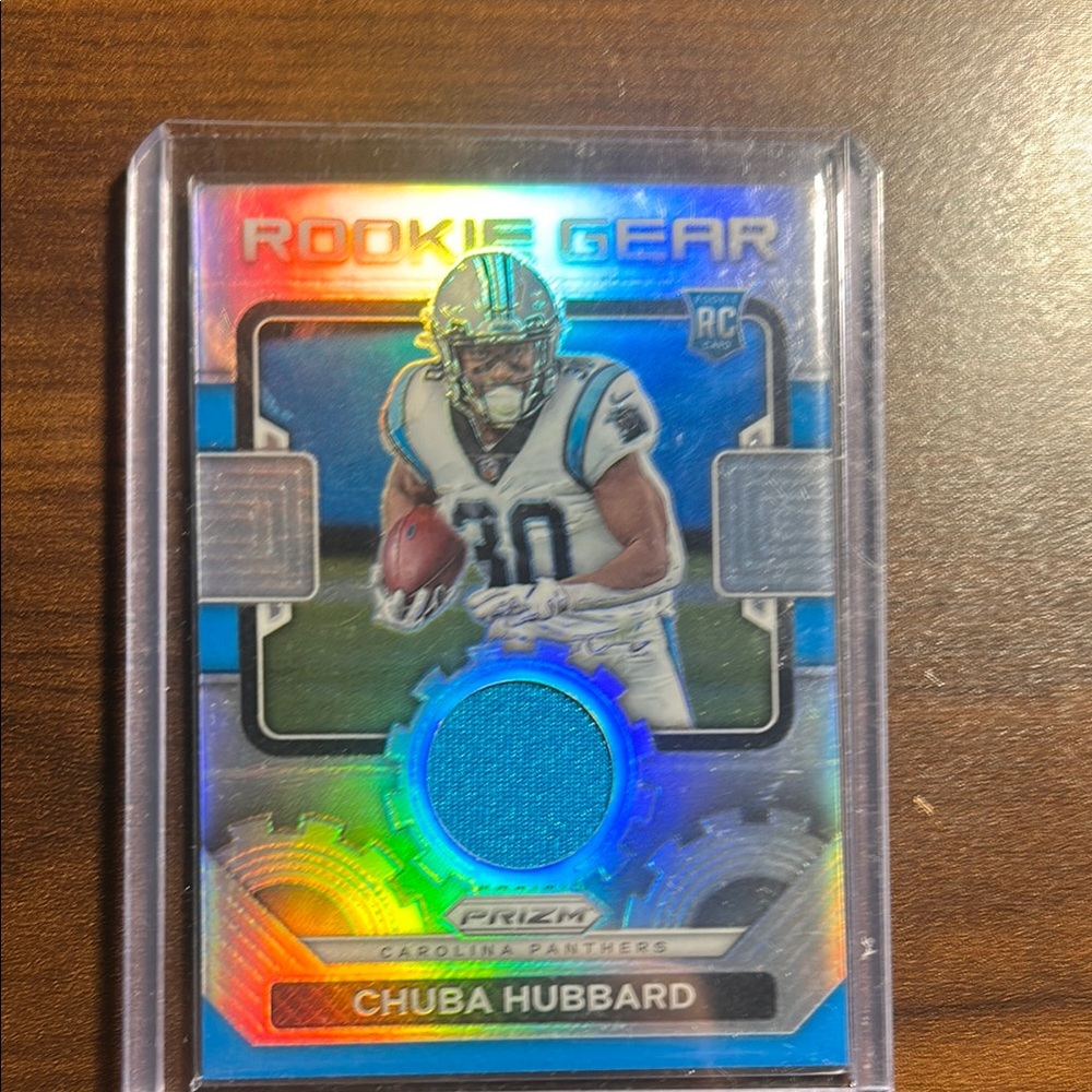 Prizm Rookie Gear Chuba Hubbard Card